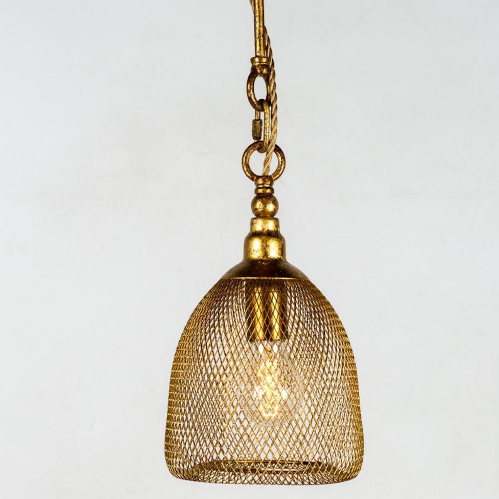 lampadario metallo dorato