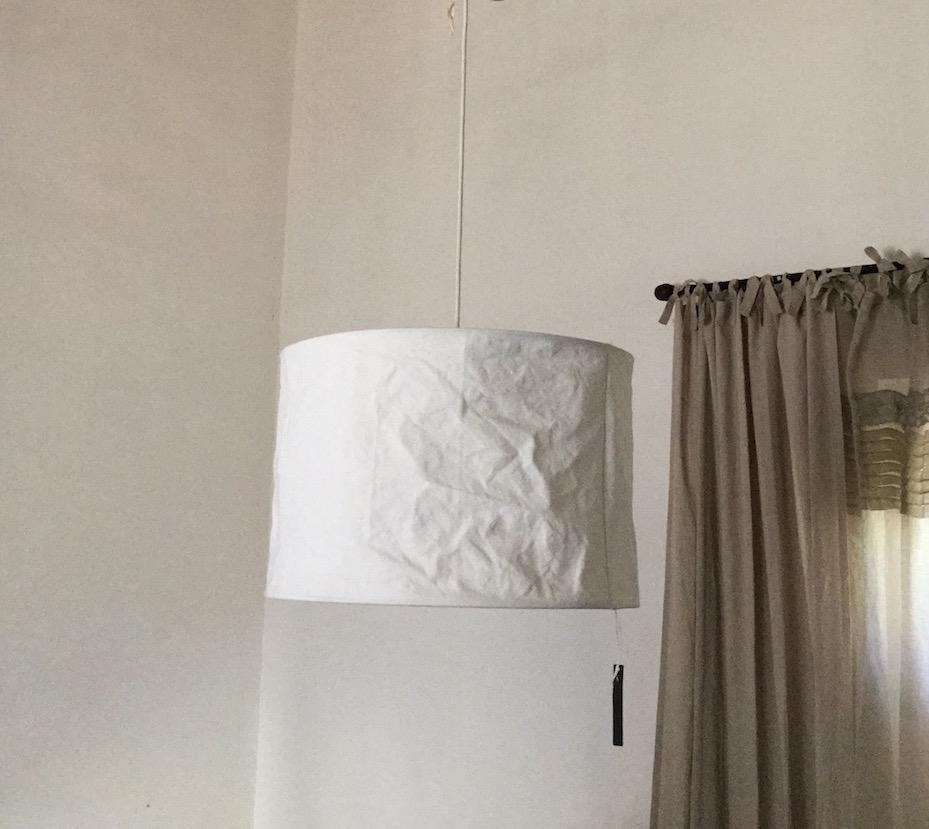 lampadario tela vintage