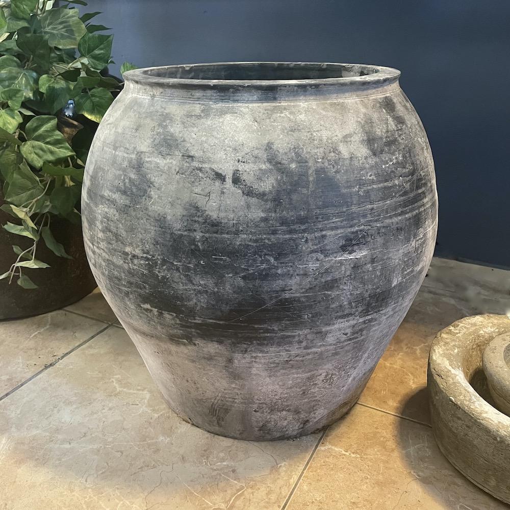 vaso vintage terracotta grigia Grande