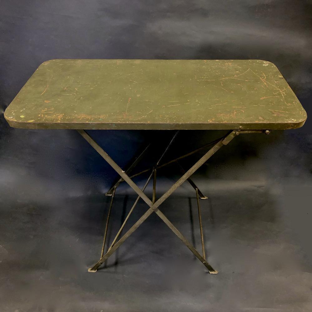 tavolo militare vintage pieghevole
