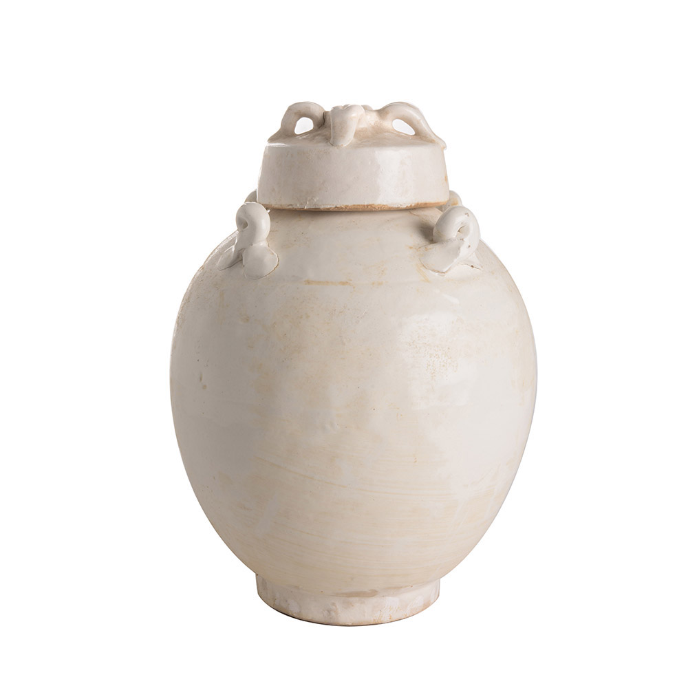 vaso ceramica bianca nodi