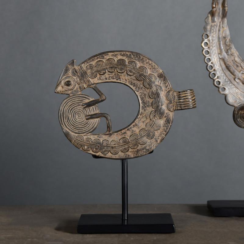 bronzo africano camaleonte