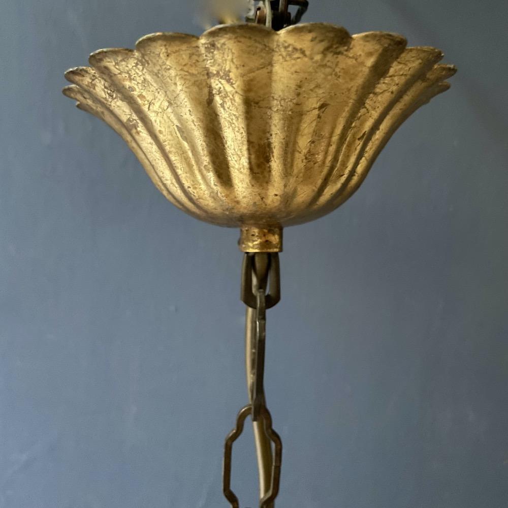 lampadario vintage oro