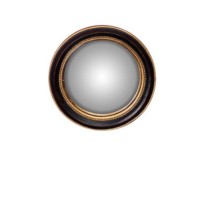 specchio convesso D18 nero oro