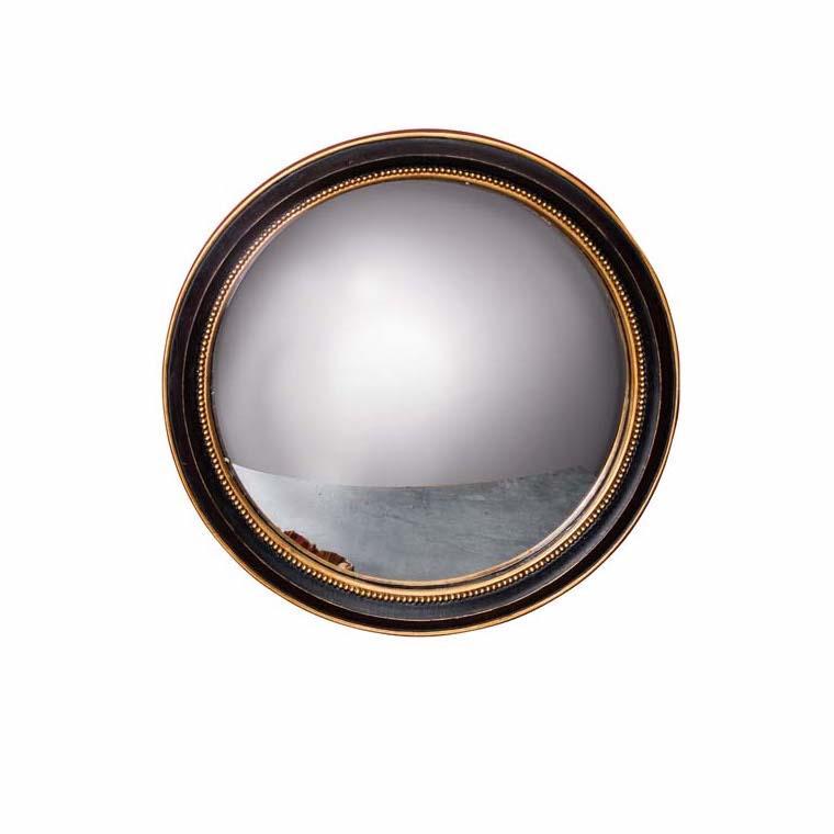 specchio convesso D26 nero oro