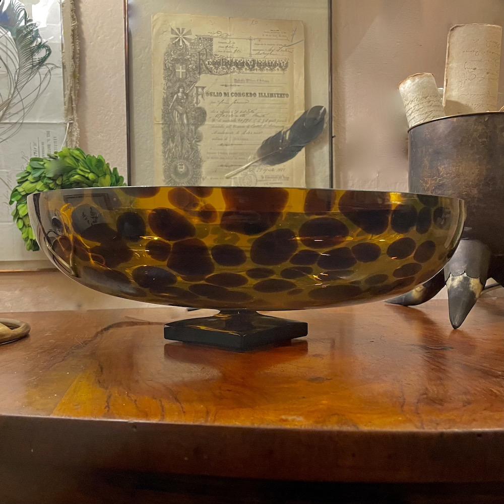 grande vaso vetro leopardato