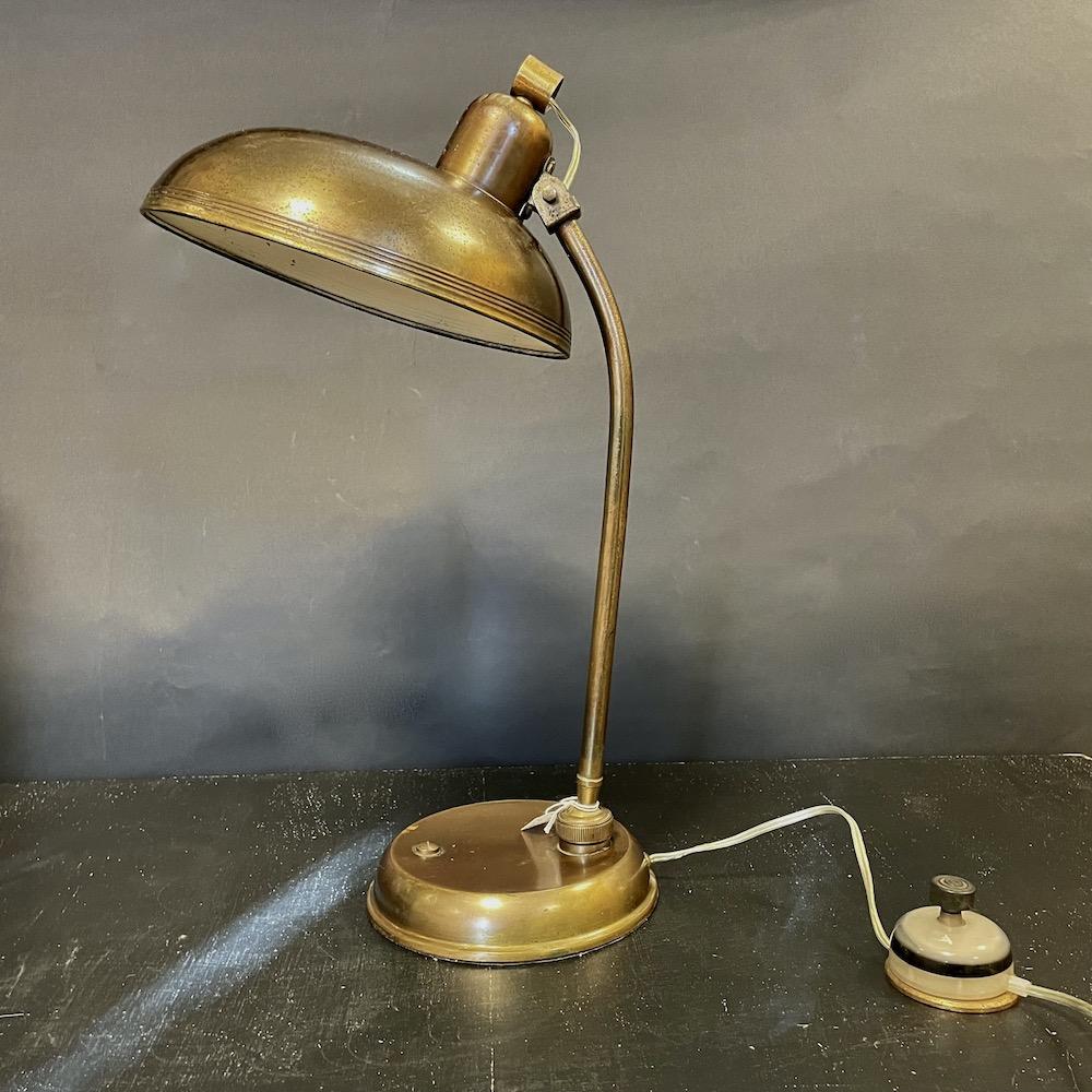 lampada scrivania ottone anni '50