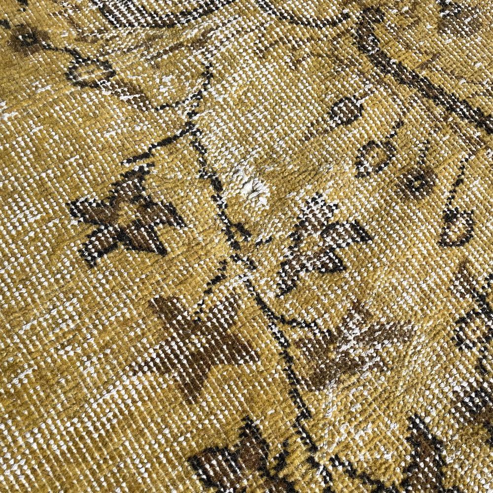 tappeto vintage ocra giallo
