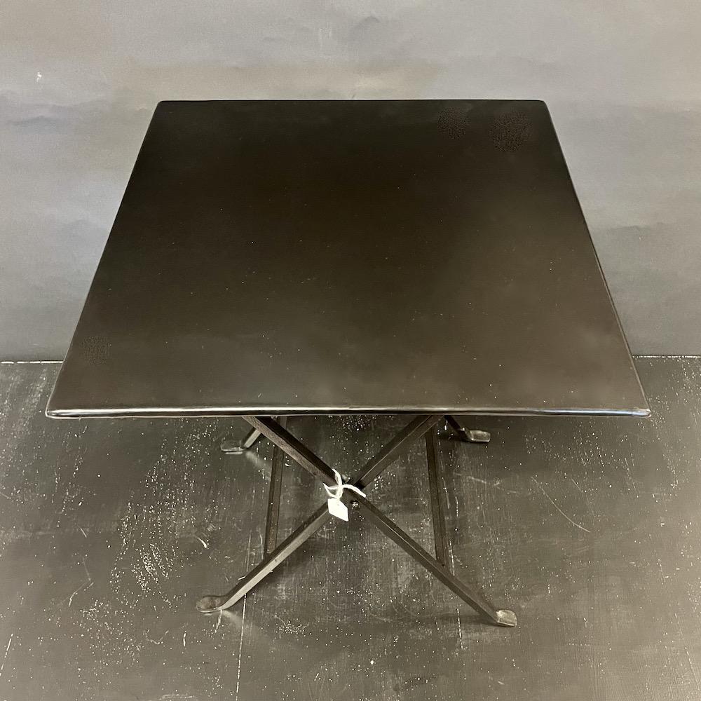 tavolino d'appoggio metallo nero pieghevole