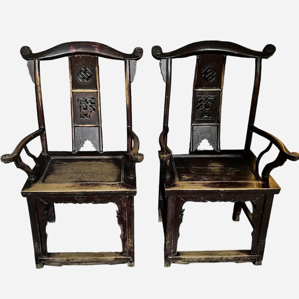 Coppia sedie cinese antiche