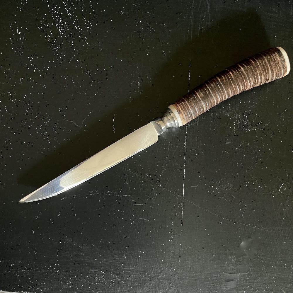 coltello carne manico legno osso