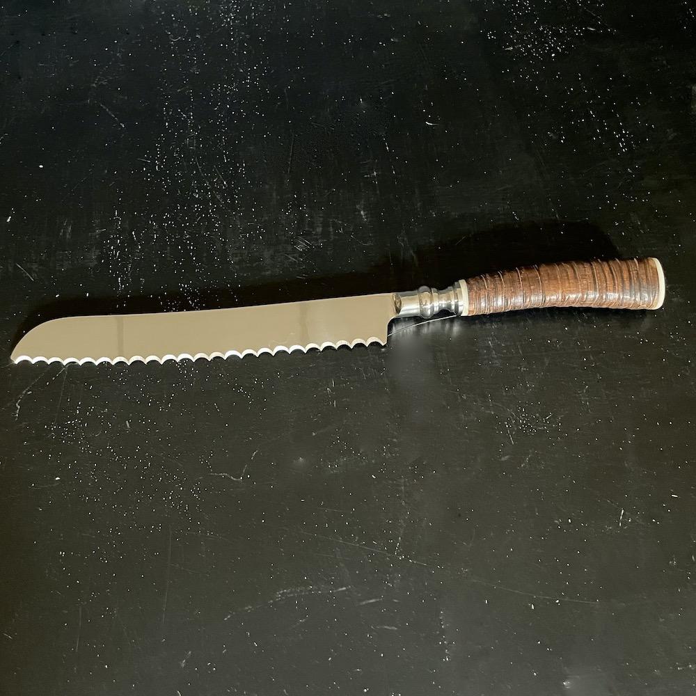 coltello pane francese manico legno