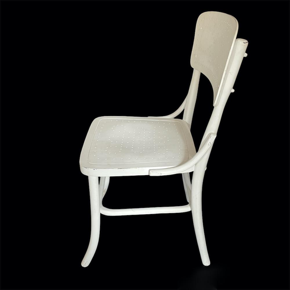 sedia bianca legno