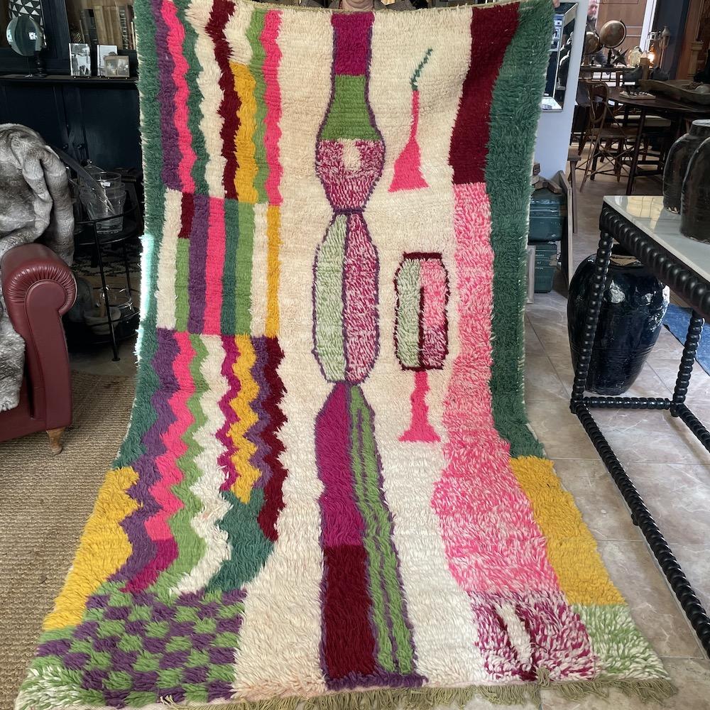 tappeto berbero lana colorato