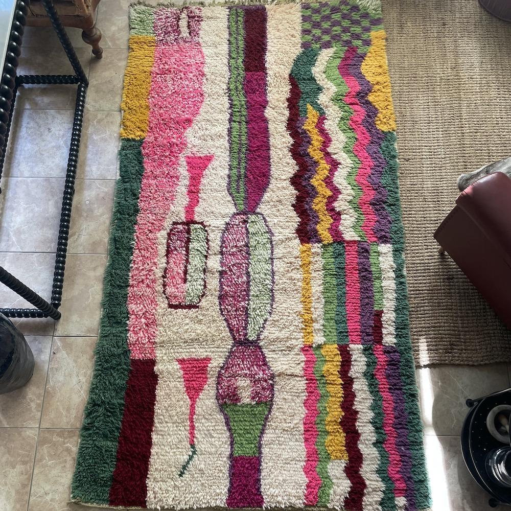 tappeto lana berbero multicolore