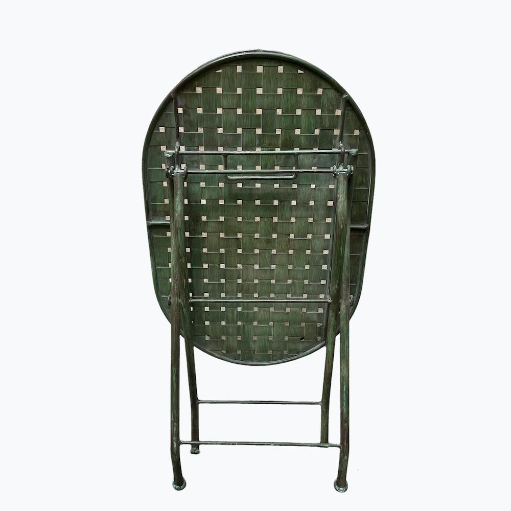 tavolino ferro verde pieghevole